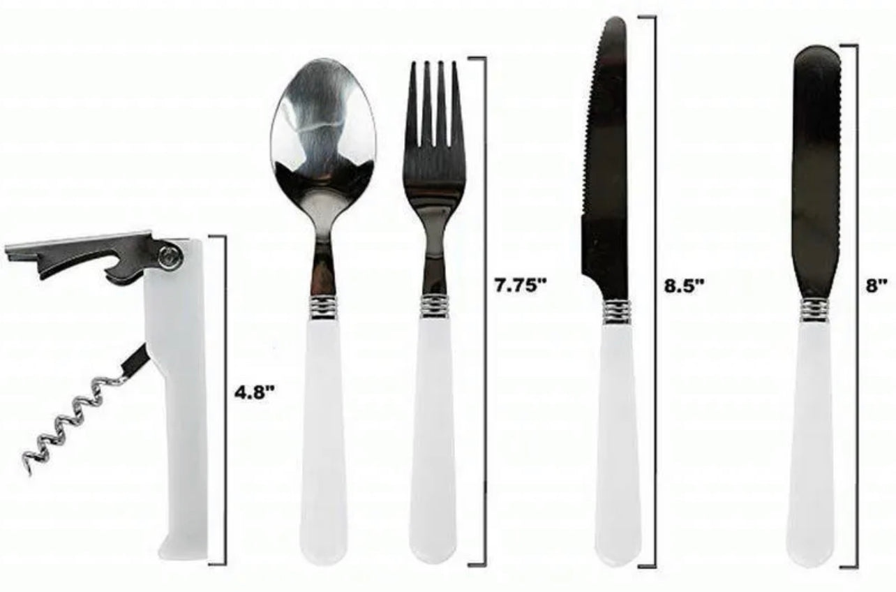 13PCS Camping cutlery set portable carry pack stainless steel outdoor