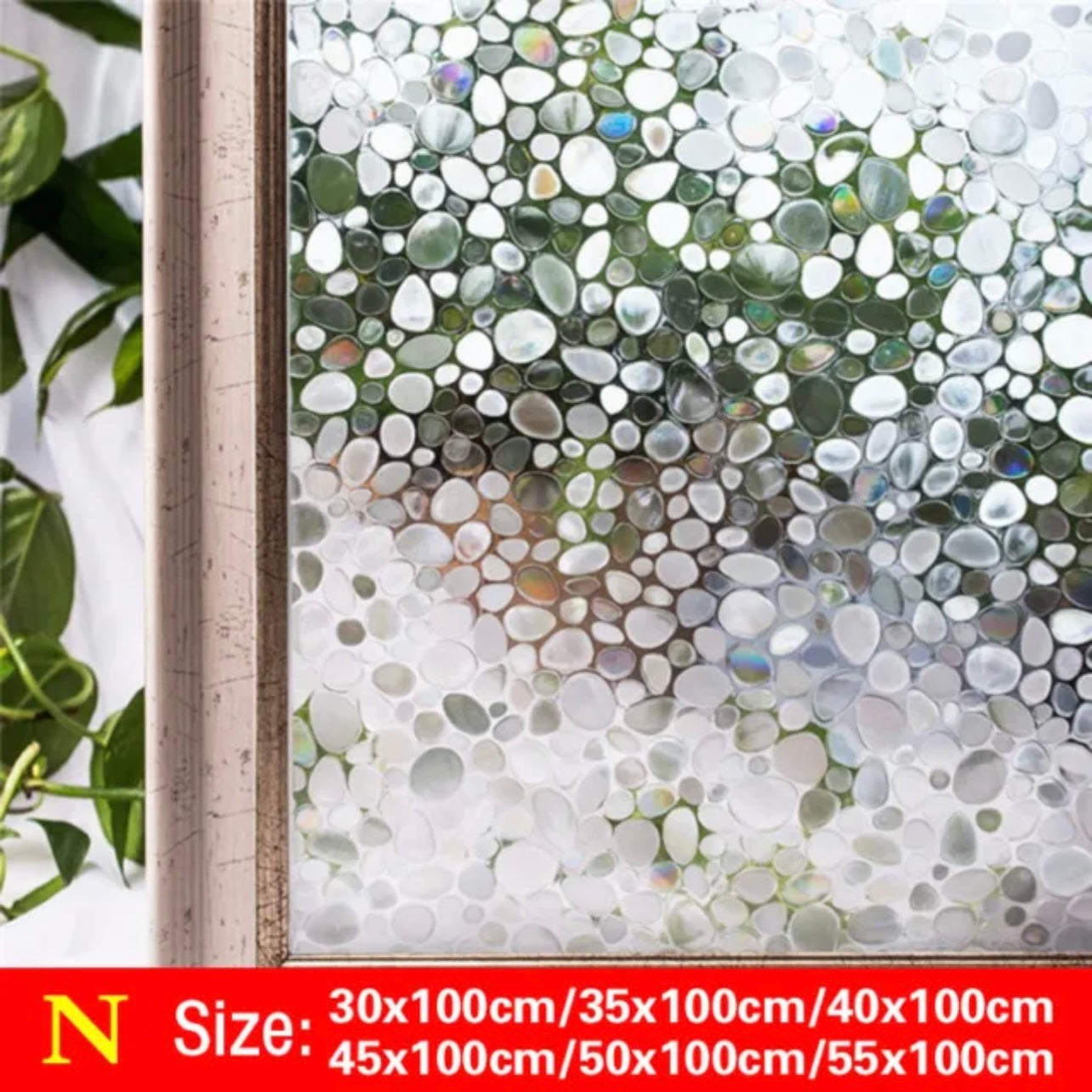 3D Stained Window Glass Self-Adhesive Film Privacy Anti UV Stickers Home Decor