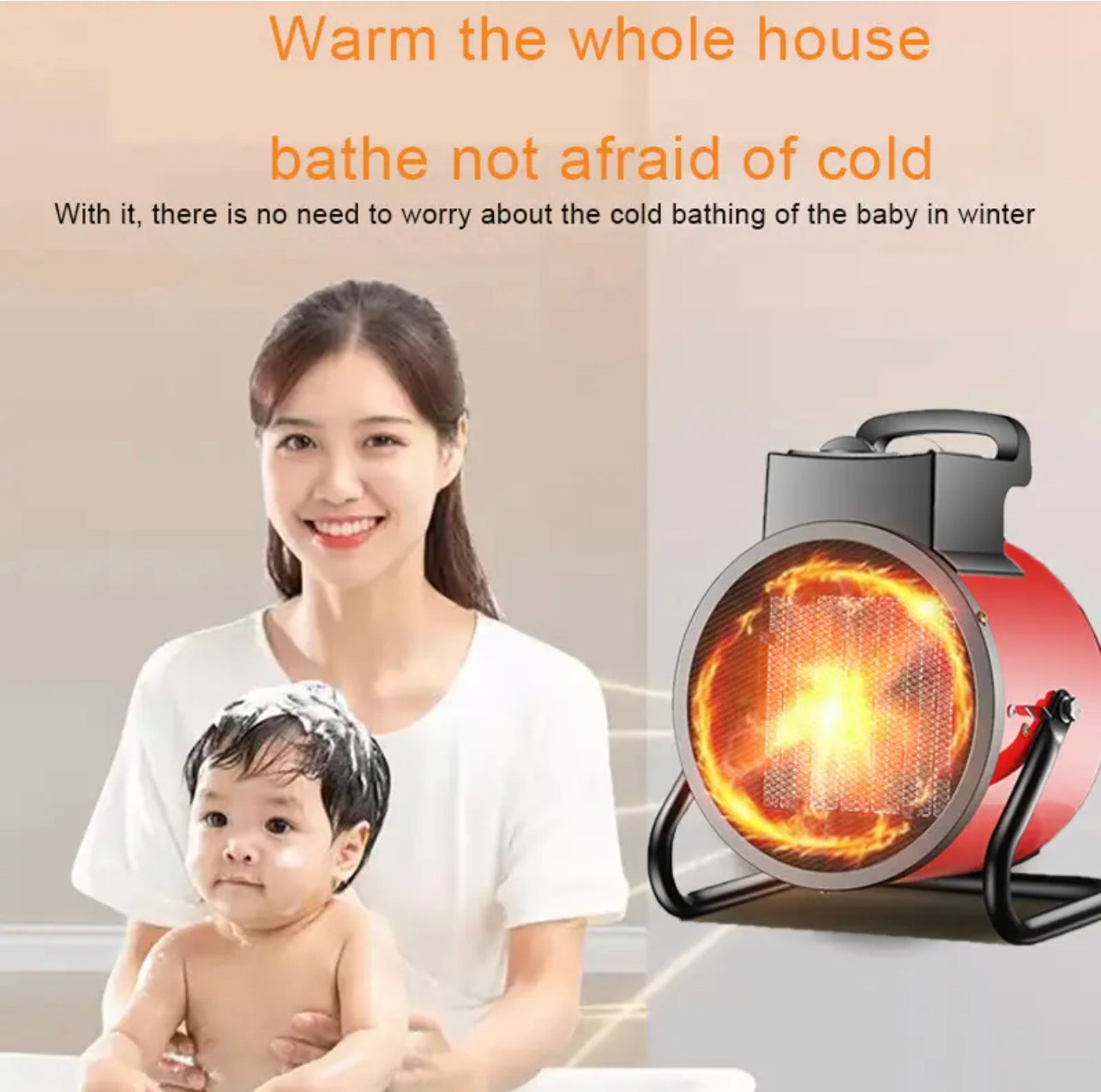 Electric Portable Industrial Fan Heater 3000W Fast Heating Warm Air Blower