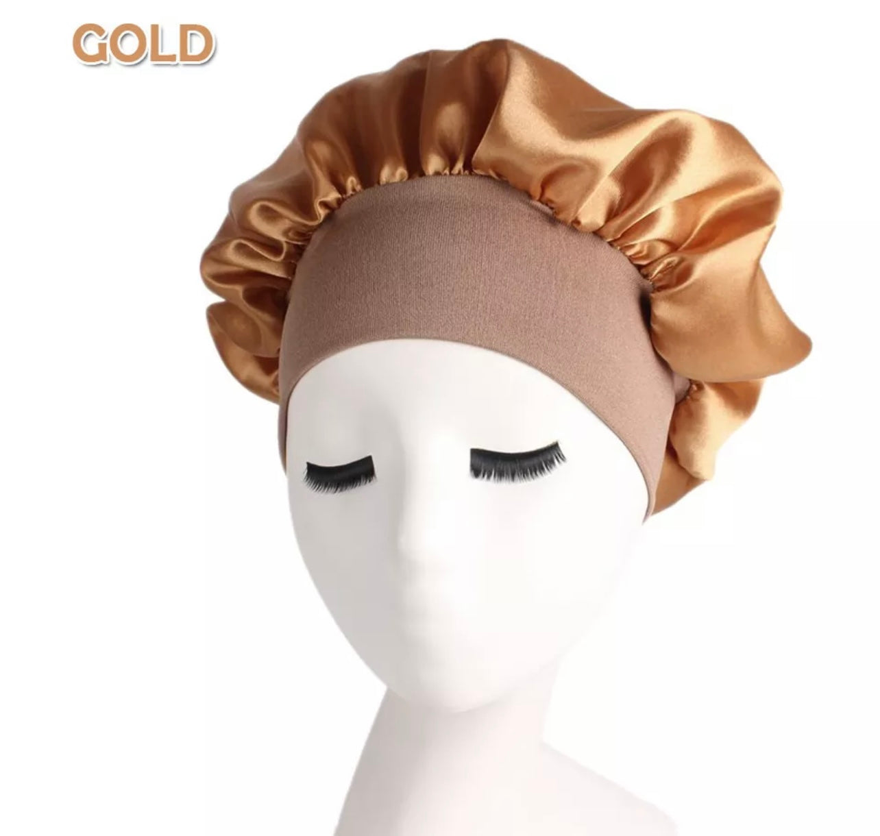 Sleeping Bonnet Hair Wrap Silk Satin Cap Women Elastic Night Soft Hat Headwear