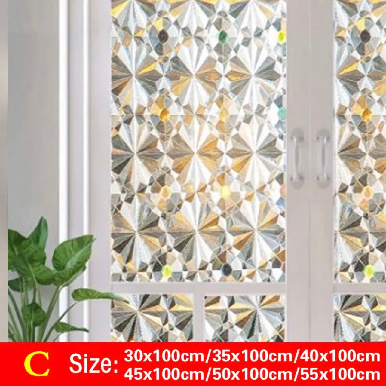 3D Stained Window Glass Self-Adhesive Film Privacy Anti UV Stickers Home Decor