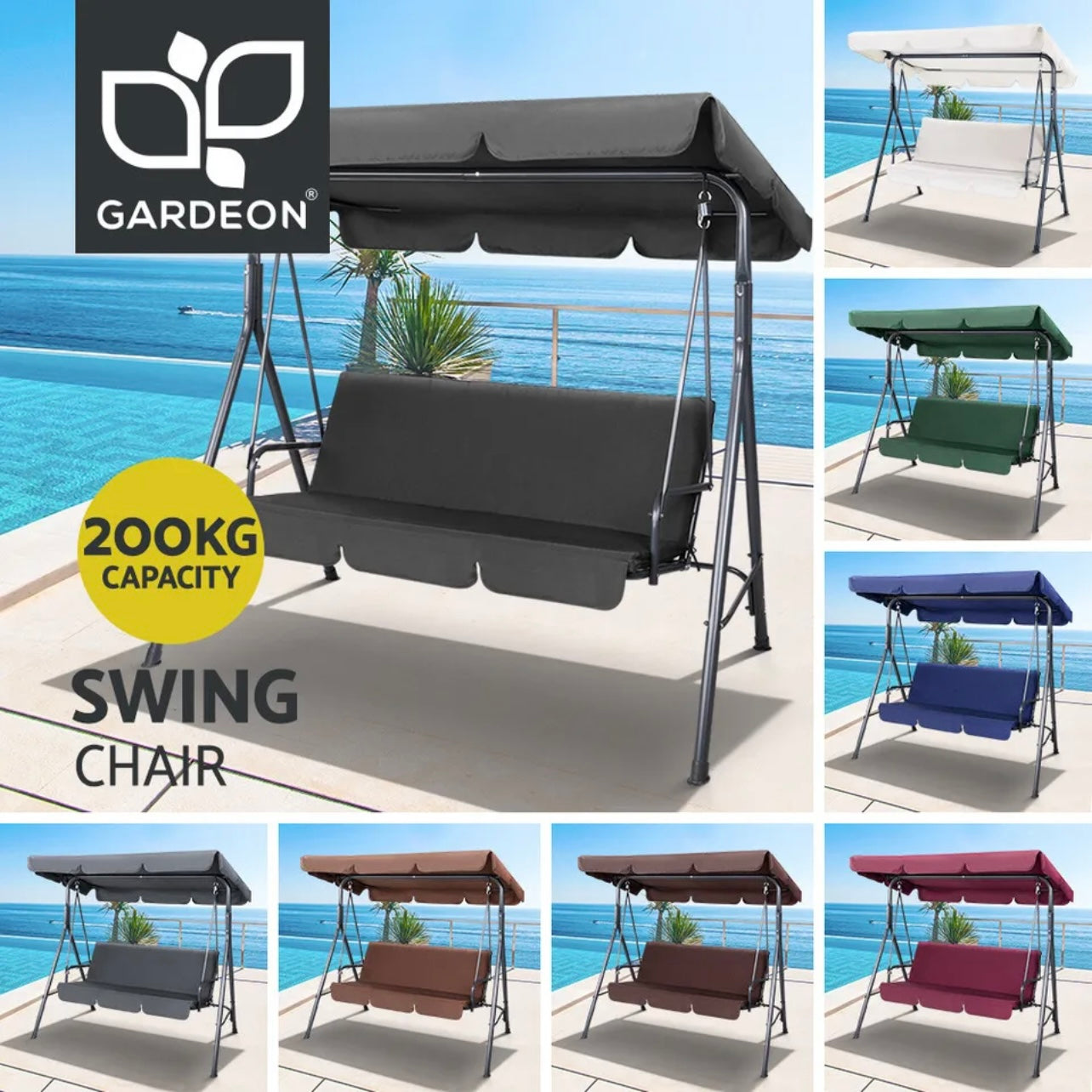 Gardeon Swing Chair Hammock Outdoor Furniture Patio Garden Canopy Bench Seat