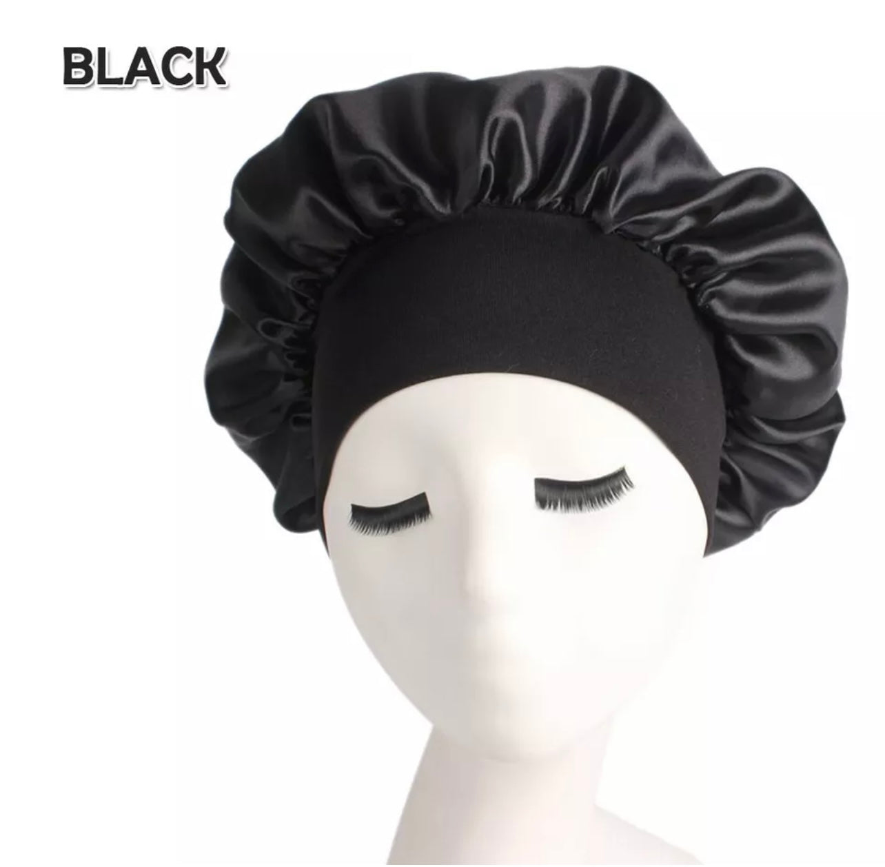 Sleeping Bonnet Hair Wrap Silk Satin Cap Women Elastic Night Soft Hat Headwear