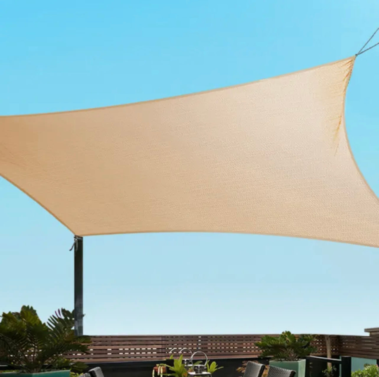 Instahut Shade Sail Cloth Rectangle Sun Awning Shadecloth Heavy Canopy 280gsm