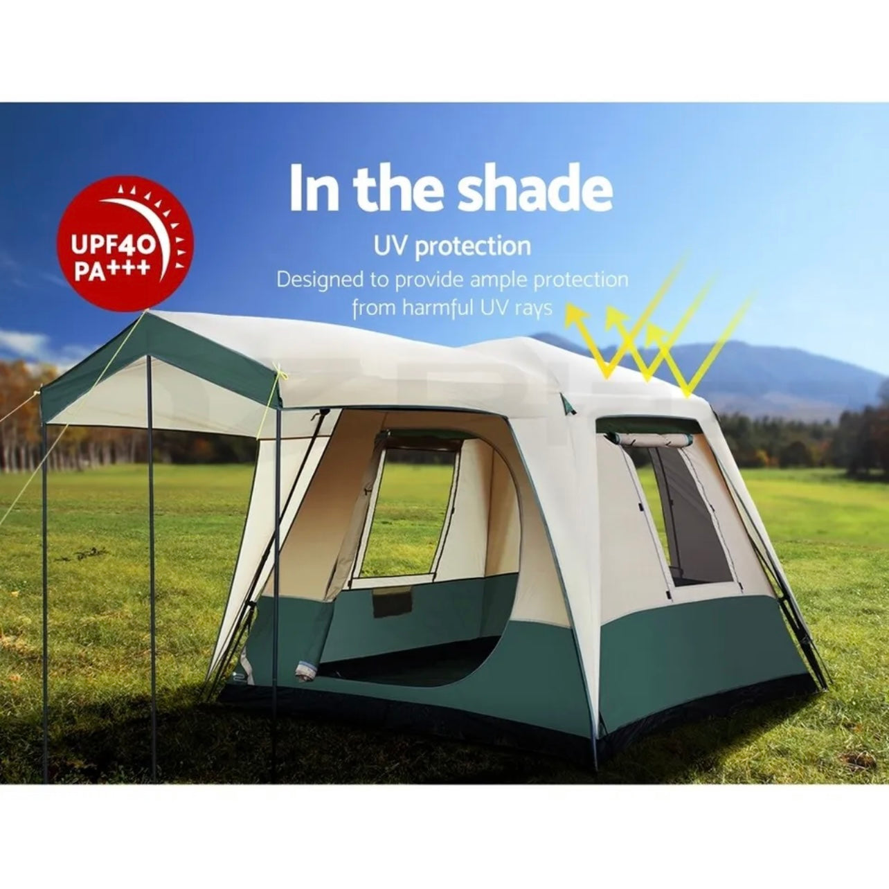 Weisshorn Instant Up Camping Tent Pop up Tents Family Hiking Dome 4-8 Persons