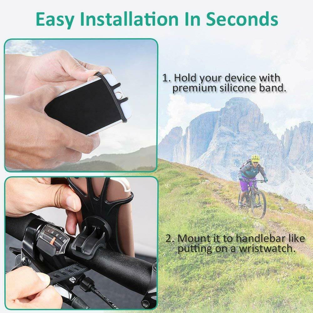 Bike Mobile Phone Holder Bicycle Handlebar Mount 360° Rotation For Motorcycle AU