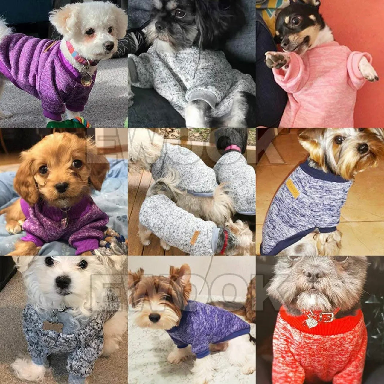 Cute Pet Dog Warm Jumper Sweater Clothes Puppy Cat Knitwear Knitted Coat Winter