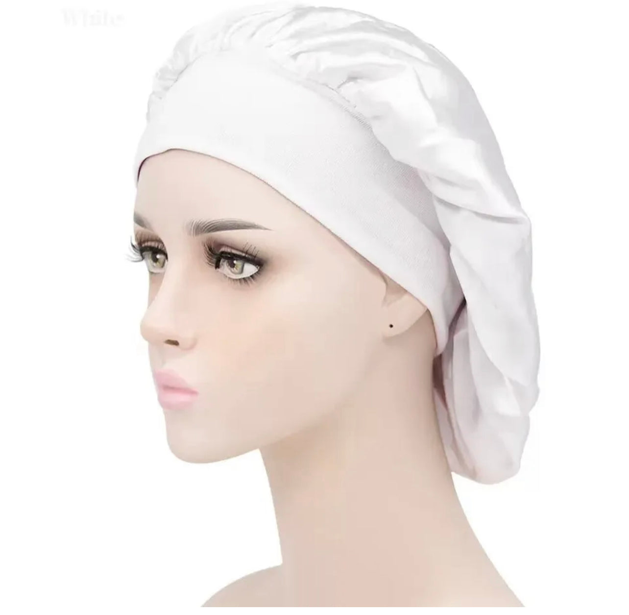 Sleeping Bonnet Hair Wrap Silk Satin Cap Women Elastic Night Soft Hat Headwear