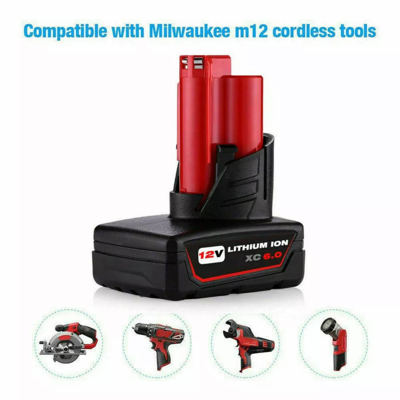 12V Pack For Milwaukee M12B6 Lithium M12 Battery M12B5 48-11-2440 Cordless