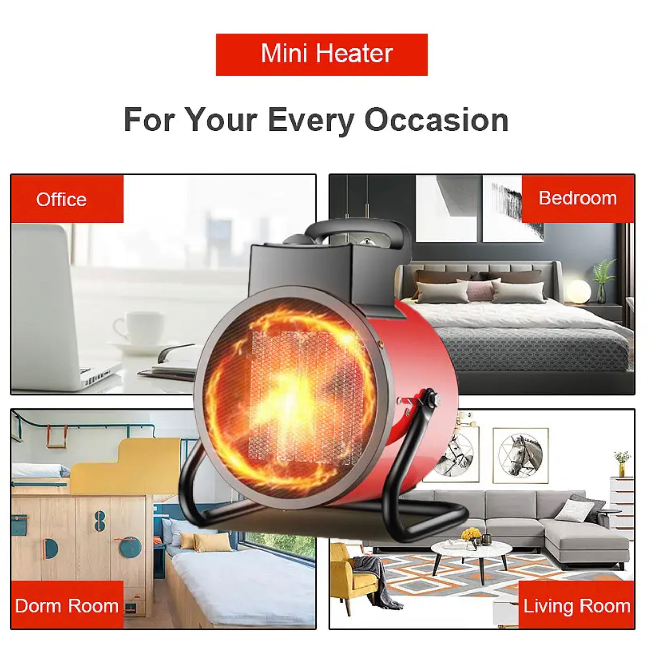 Electric Portable Industrial Fan Heater 3000W Fast Heating Warm Air Blower