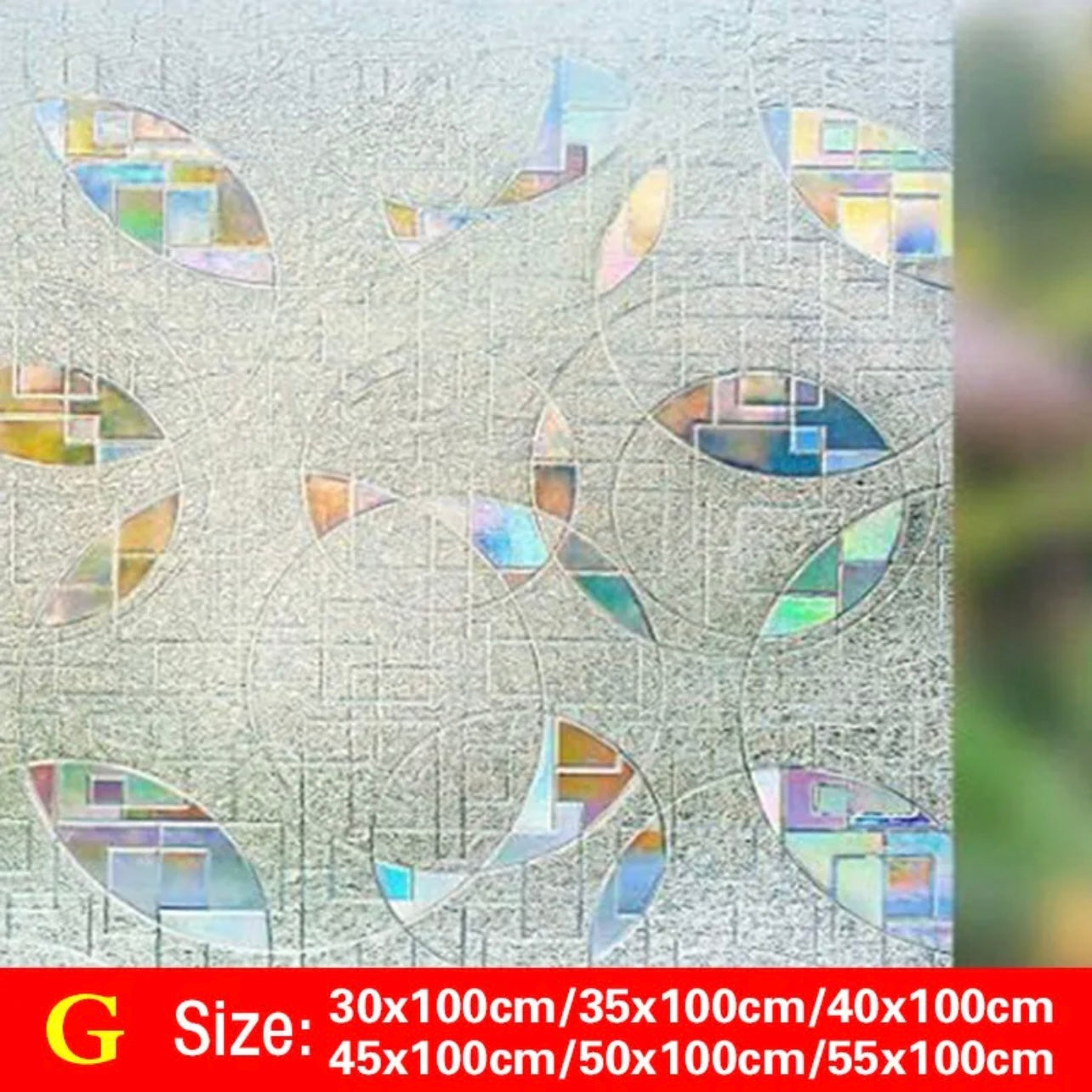 3D Stained Window Glass Self-Adhesive Film Privacy Anti UV Stickers Home Decor