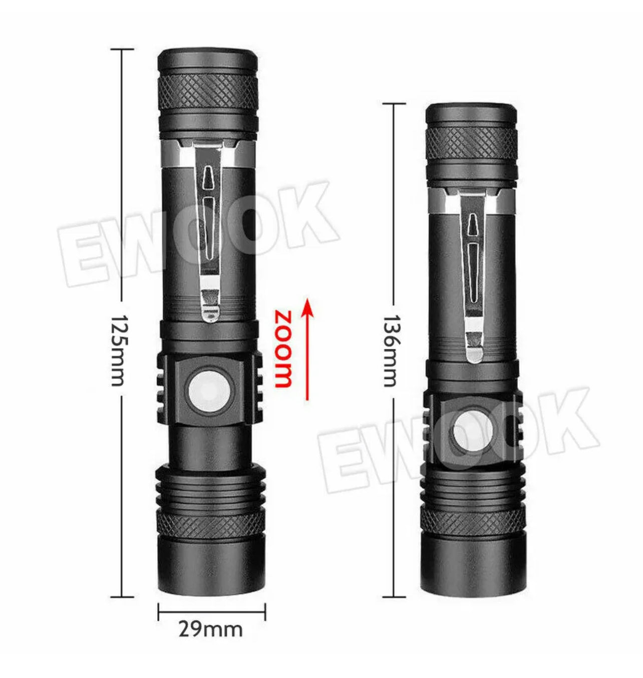 2X 60000lm LED Flashlight Torch For Bike Mount USB Rechargeable T6 XM-L AU