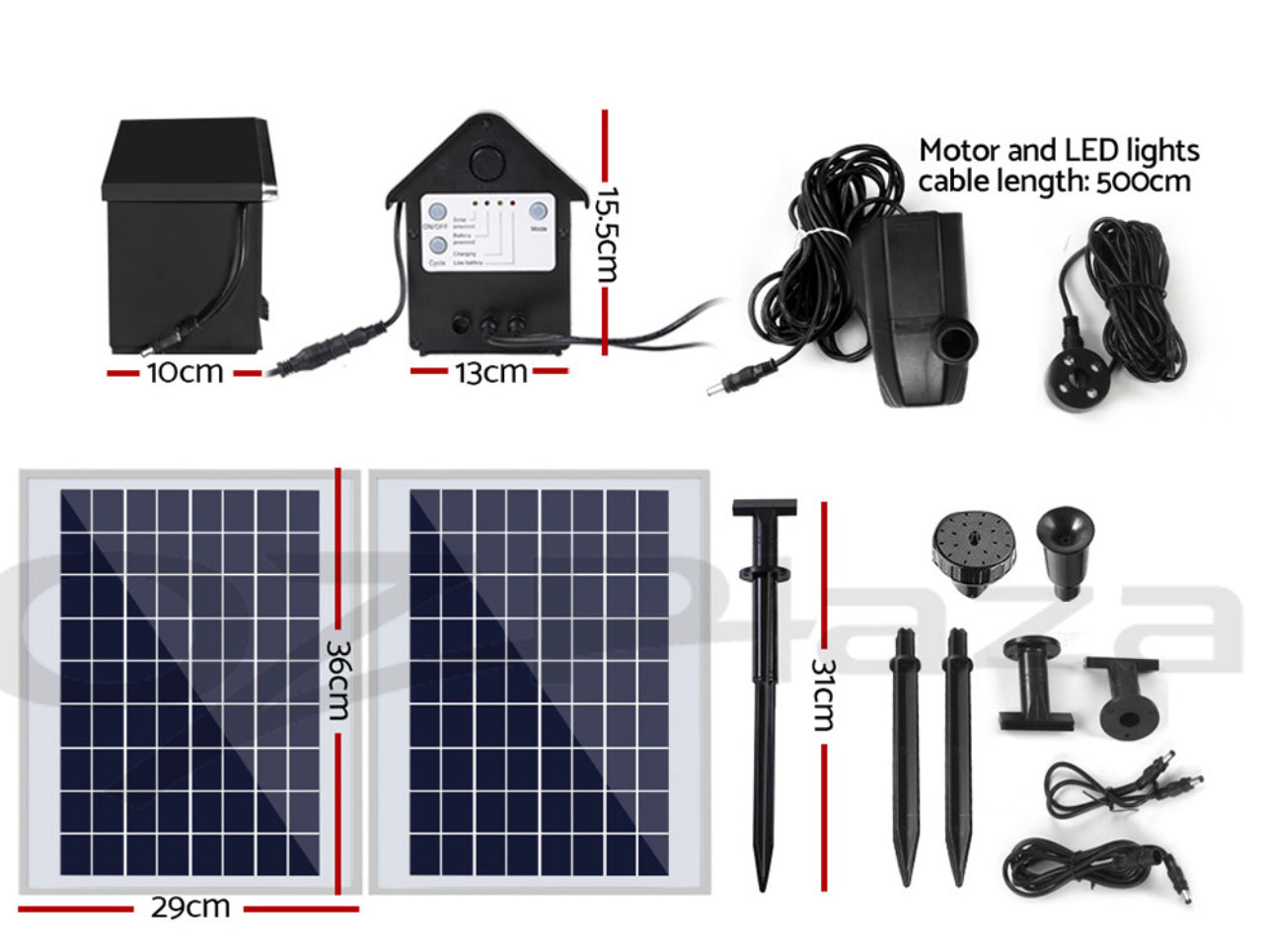 Gardeon Solar Pond Pump Water Kit Pool Fountain Pumps with Battery Submersible