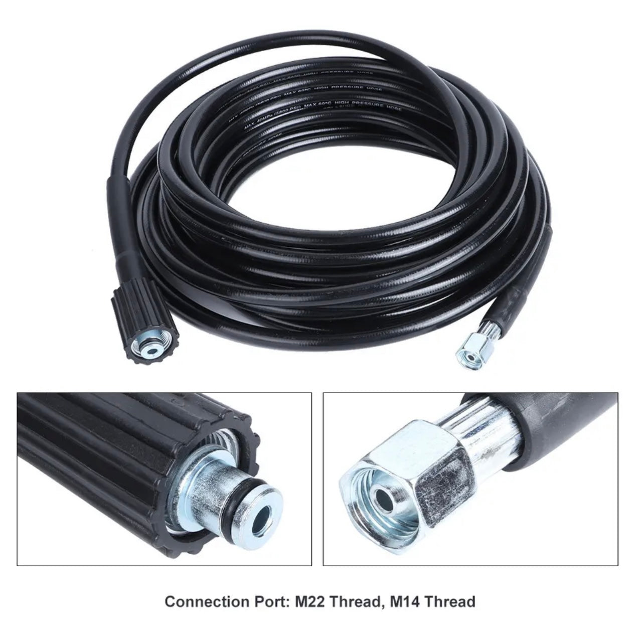 10m M22 M14 Connect High Pressure Water Cleaner Washer Hose Tools AU