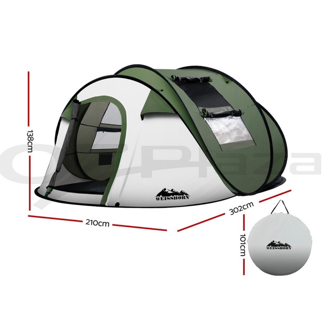 Weisshorn Instant Up Camping Tent Pop up Tents Family Hiking Dome 4-8 Persons