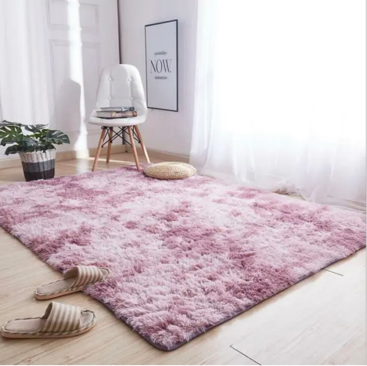 Rectangle Area Rugs Soft Fluffy Shaggy Carpet Bedroom Living Room Floor Pads Mat