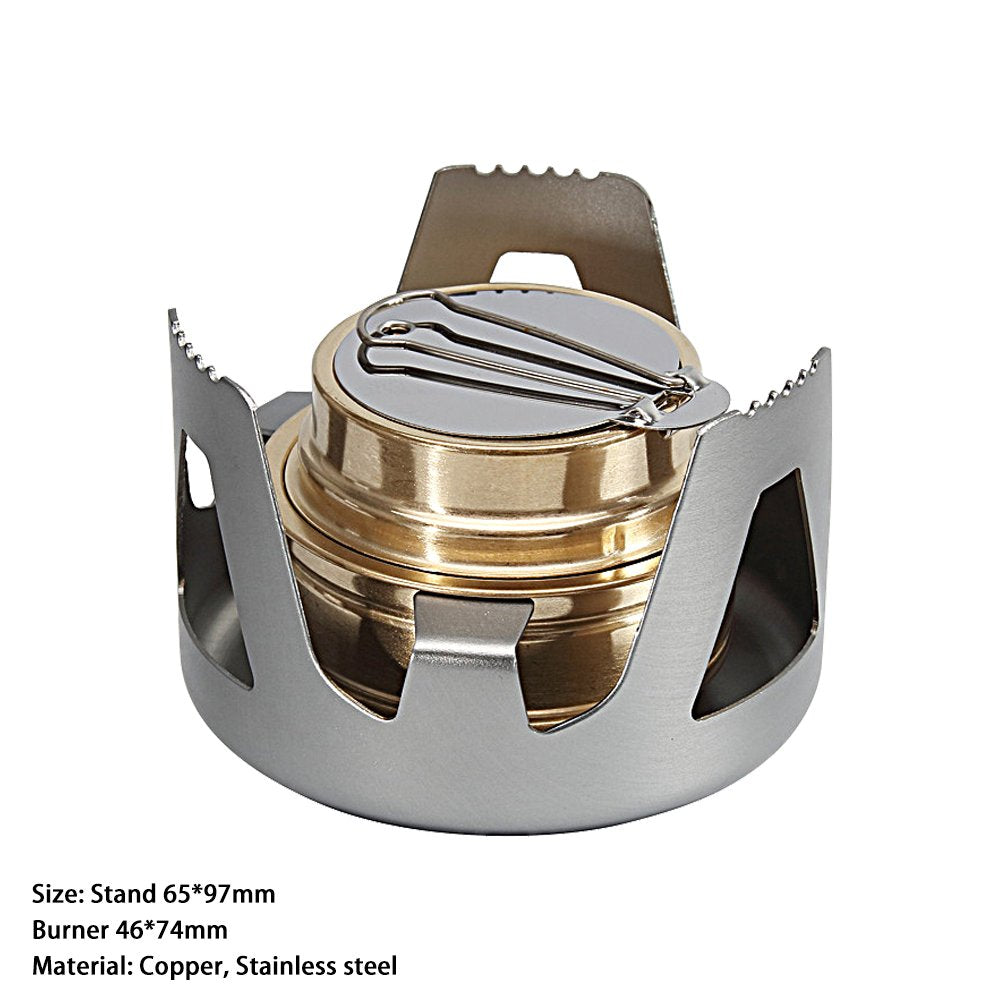 Mini Spirit Burner Alcohol Stove For Outdoor Hiking Camping Picnic Portable CG