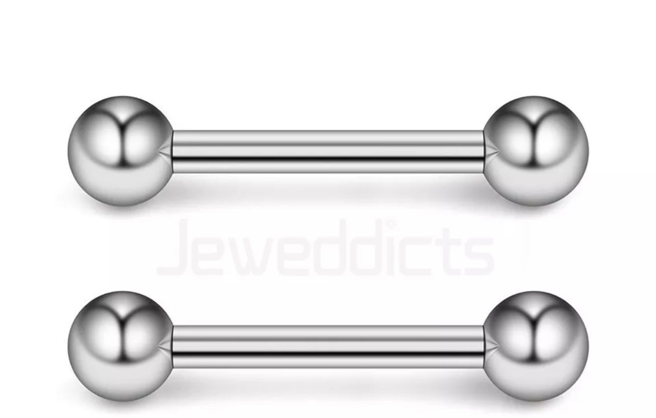 2-10 Piercing Barbells Surgical Steel Tongue Nipple Ear Bar Ring Body Jewellery