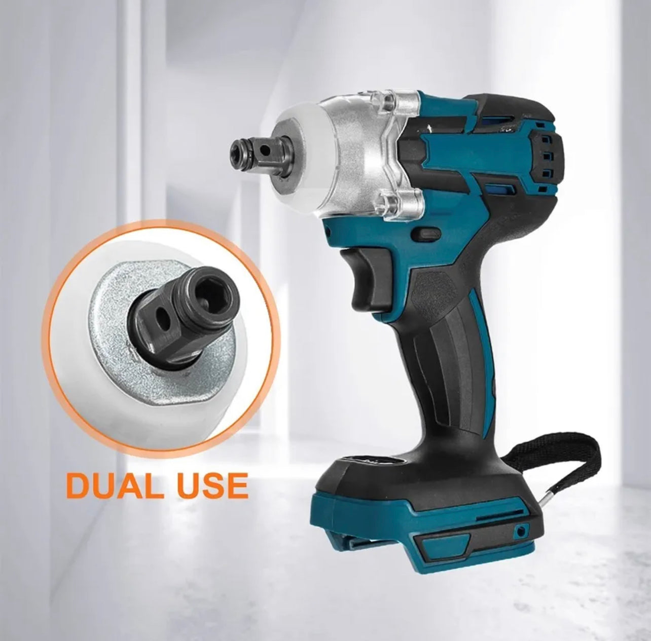 Brushless Electric Impact Wrench 1/2 Electric Screwdriver For Makita 18V Battery