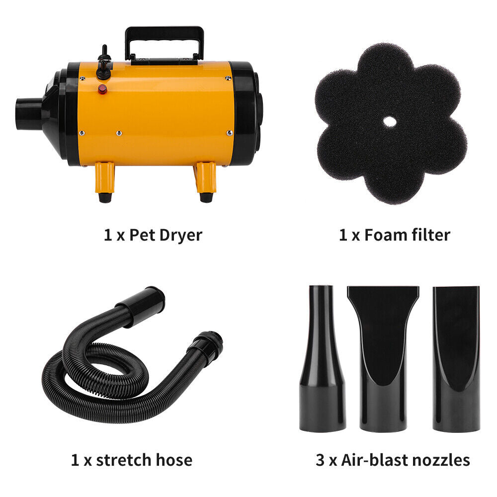 Pet Dryer Dog Hair Dryer Grooming Tool Adjustable Hairdryer Blow Blower Heater