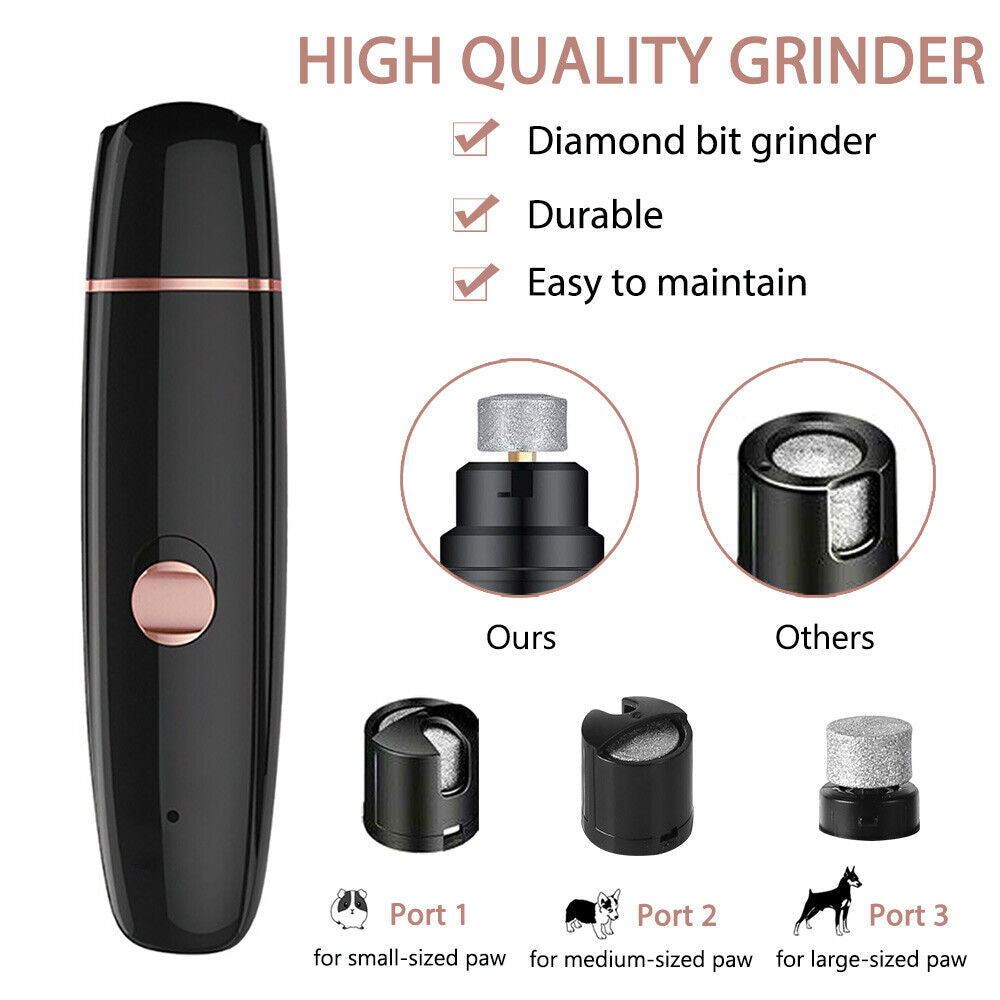 Dog Nail Clippers Cordless Clipper Electric File Puppy Nail Trimmer Pet Grinder