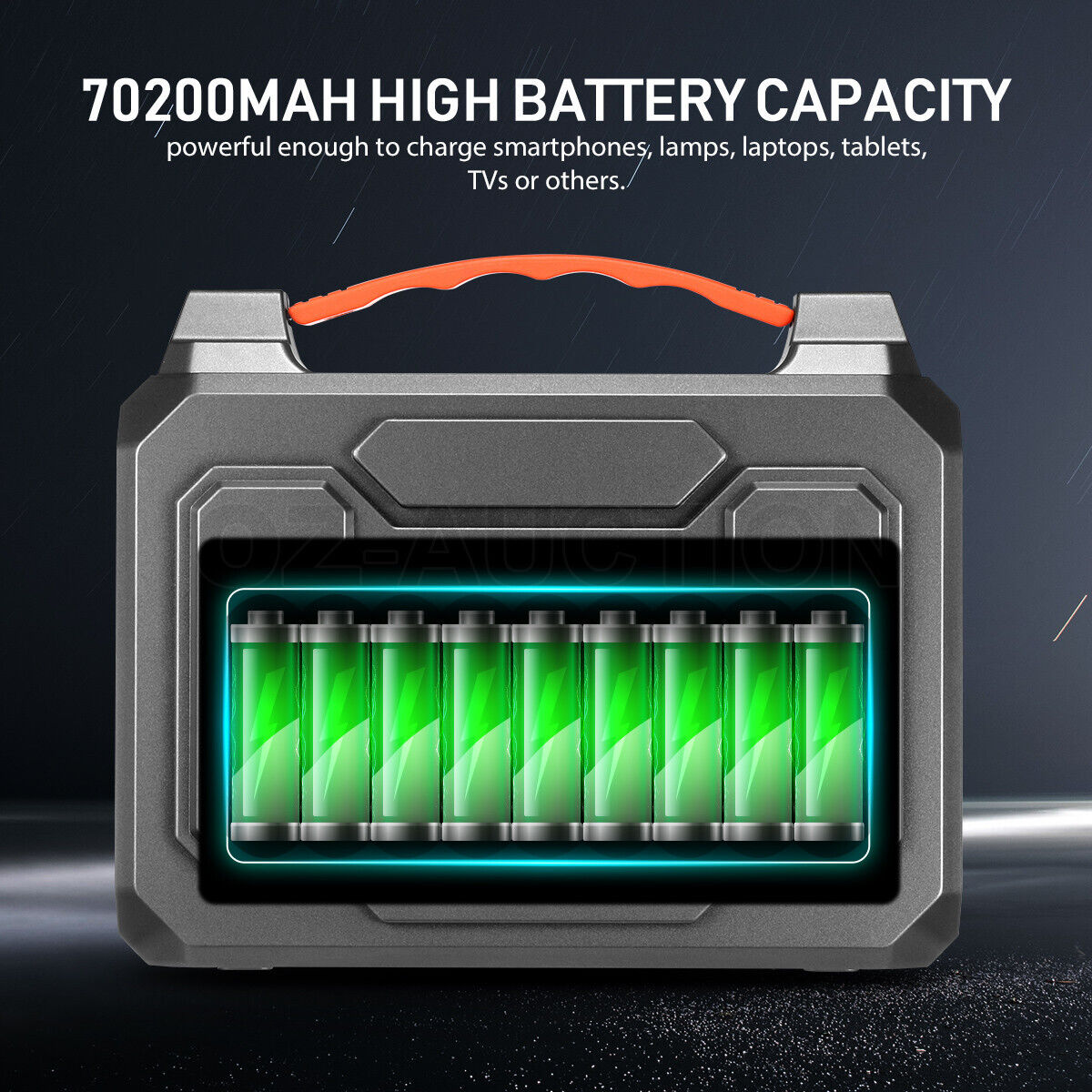 70200mAh Portable Generator 100W Solar Power Charging Station Battery Backup