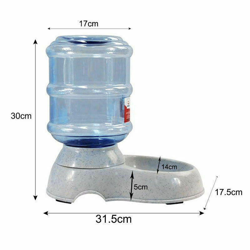 Automatic 3.8L Water Feeder Food Pet Dog Cat Puppy Dispenser Feeder Bowl Bottle