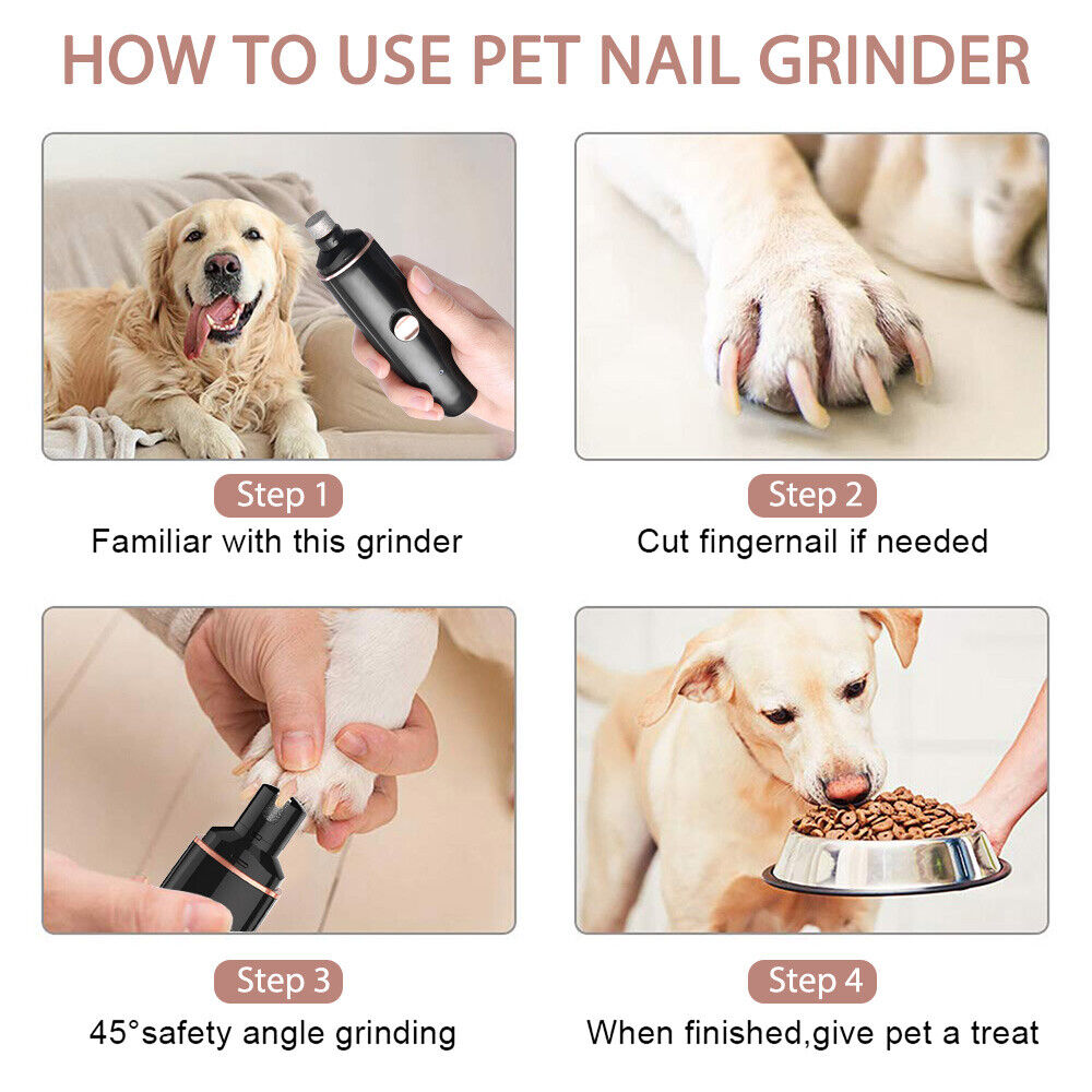 Dog Nail Clippers Cordless Clipper Electric File Puppy Nail Trimmer Pet Grinder