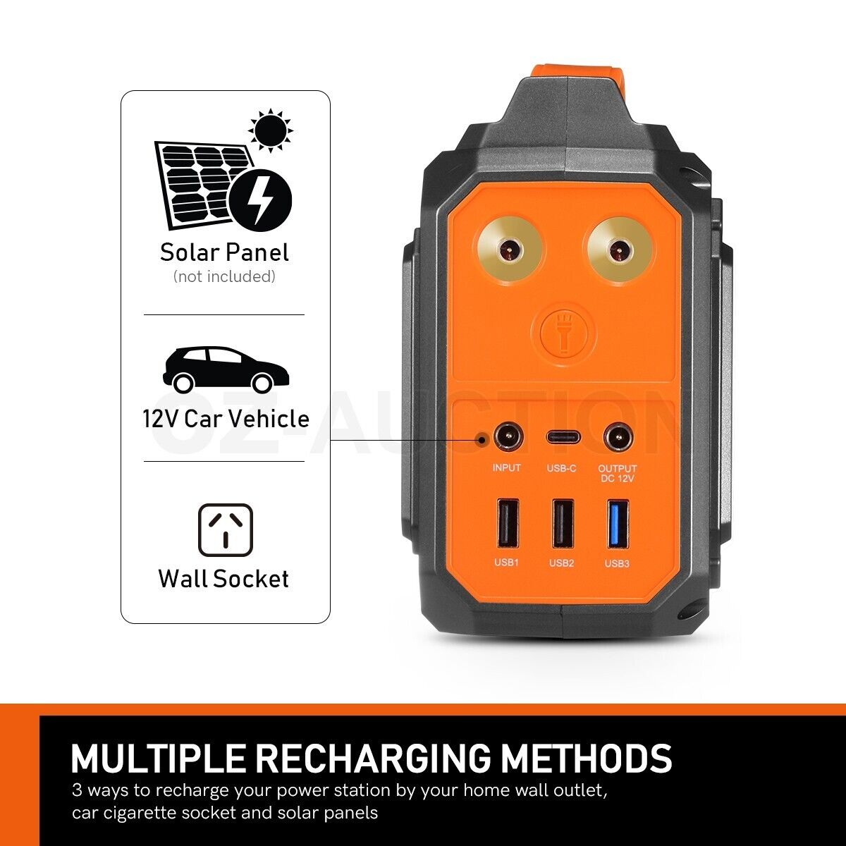 70200mAh Portable Generator 100W Solar Power Charging Station Battery Backup