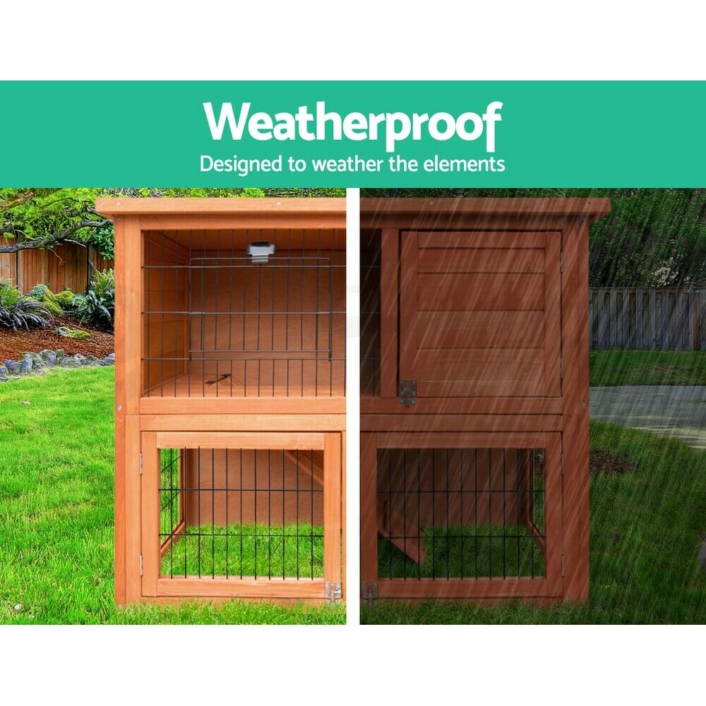 Rabbit Hutch Chicken Coop Hutches Large Run Wooden Cage House Outdoor