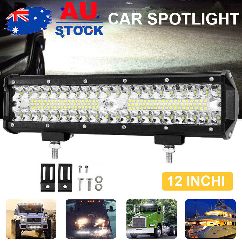 12inch CREE LED Light Bar Shooter Combo Beam Work Driving OffRoad 4WD 12V 24V AU