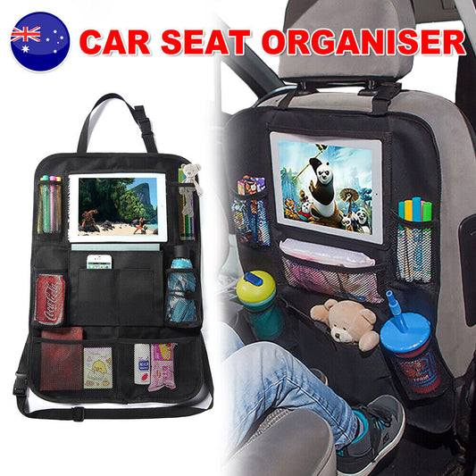 Tidy Car Seat Back Organiser Multi Pocket Storage Bags for iPad Pouch Holder AU