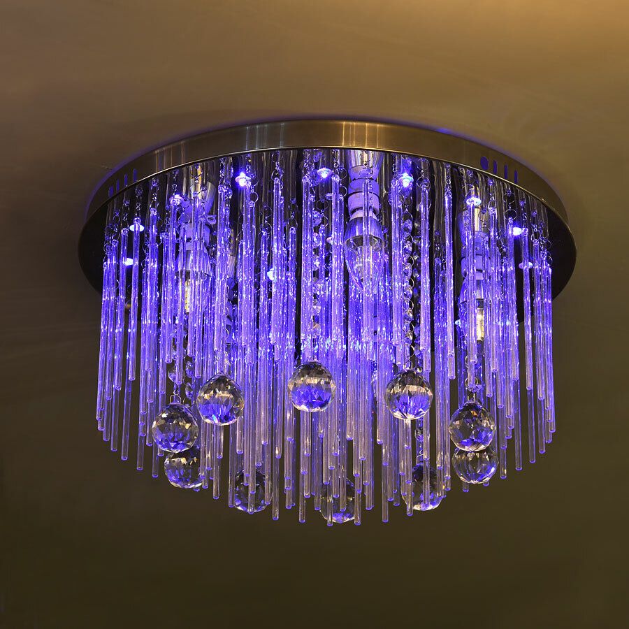 Modern LED Crystal Ceiling Light Fixtures Living Room Chandelier Pendant Lights