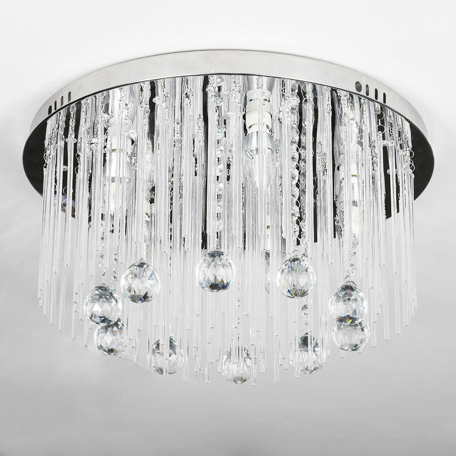 Modern LED Crystal Ceiling Light Fixtures Living Room Chandelier Pendant Lights