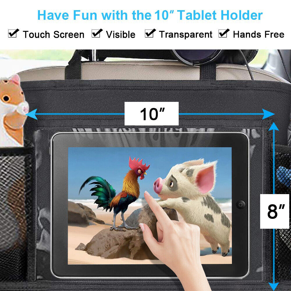 Tidy Car Seat Back Organiser Multi Pocket Storage Bags for iPad Pouch Holder AU