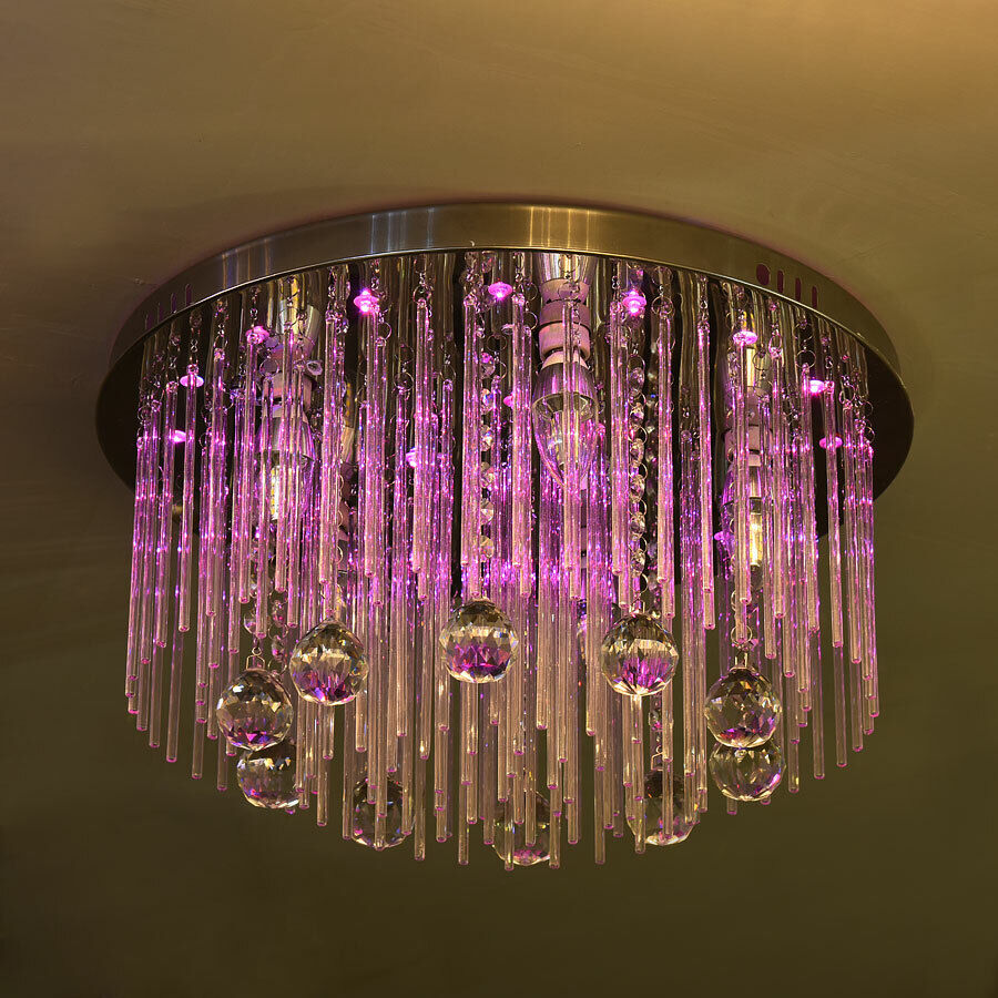 Modern LED Crystal Ceiling Light Fixtures Living Room Chandelier Pendant Lights