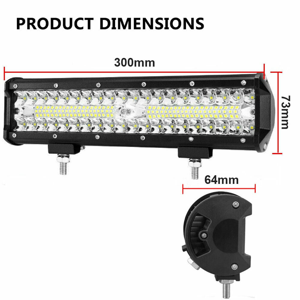 12inch CREE LED Light Bar Shooter Combo Beam Work Driving OffRoad 4WD 12V 24V AU