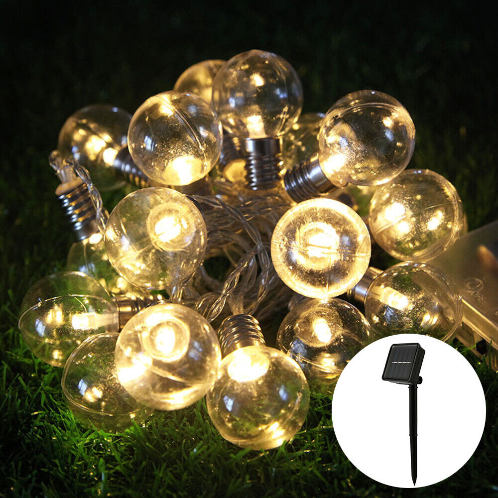 80 LED Solar Powered Fairy String Lights Outdoor Garden Party Wedding Xmas AU