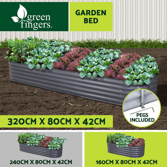 Greenfingers Garden Bed Kit Galvanised Steel Raised Garden Beds Kit Planter Oval