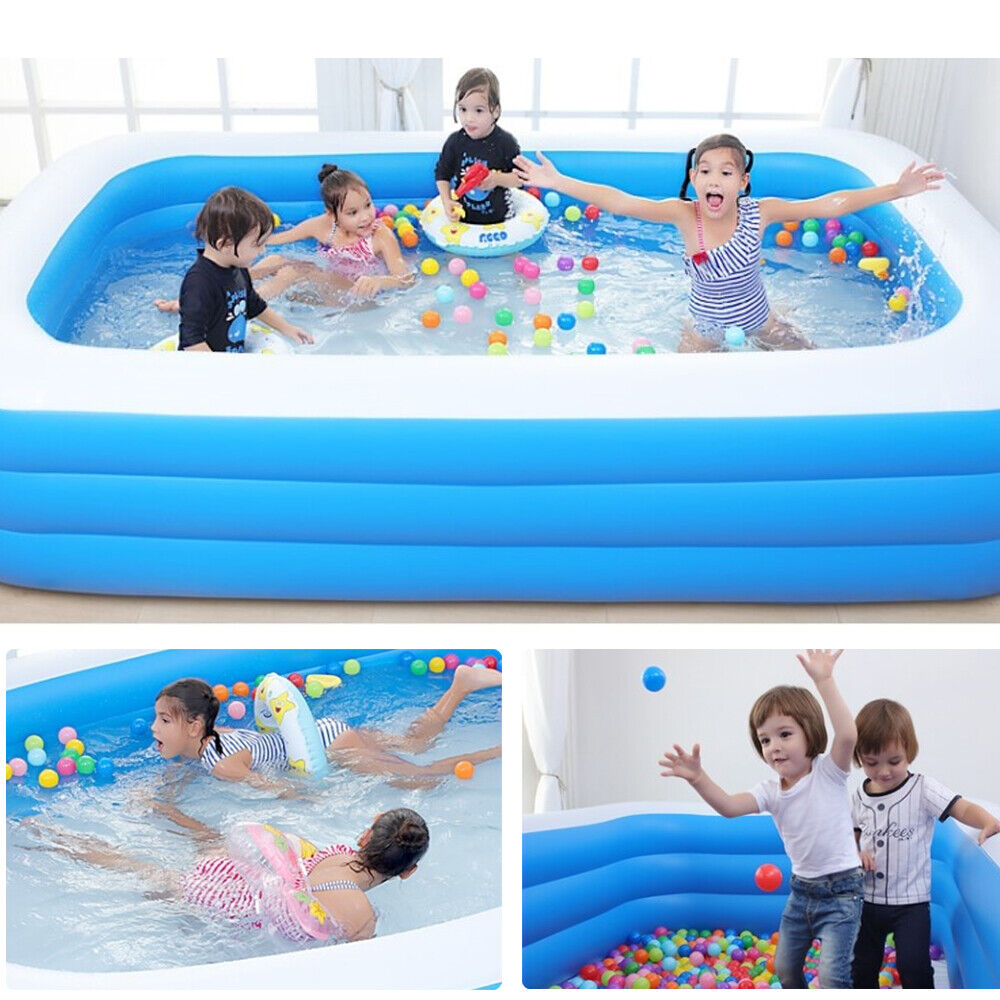 3-Layer Inflatable Swimming Pool Children Kids Adult Family Above-Ground Pools