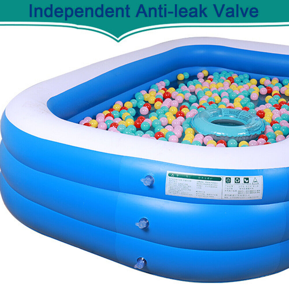 3-Layer Inflatable Swimming Pool Children Kids Adult Family Above-Ground Pools