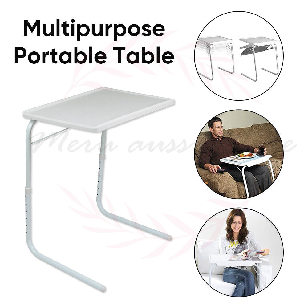 Laptop Foldable Table Adjustables Tray Bed Desk Dinner TV Save Space Folding AU