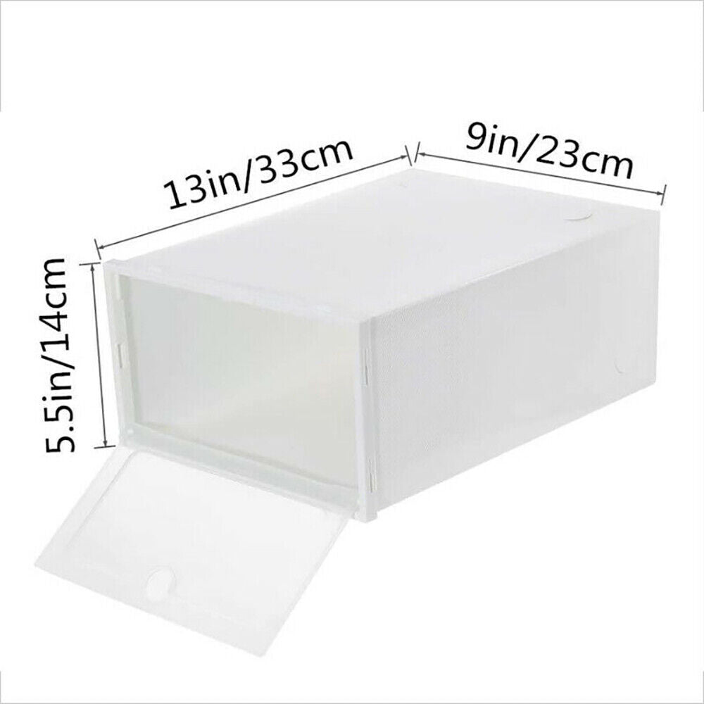 Shoe Display Cases Box Rack Large Storage Cabinet Plastic Boxes Oragniser Drawer