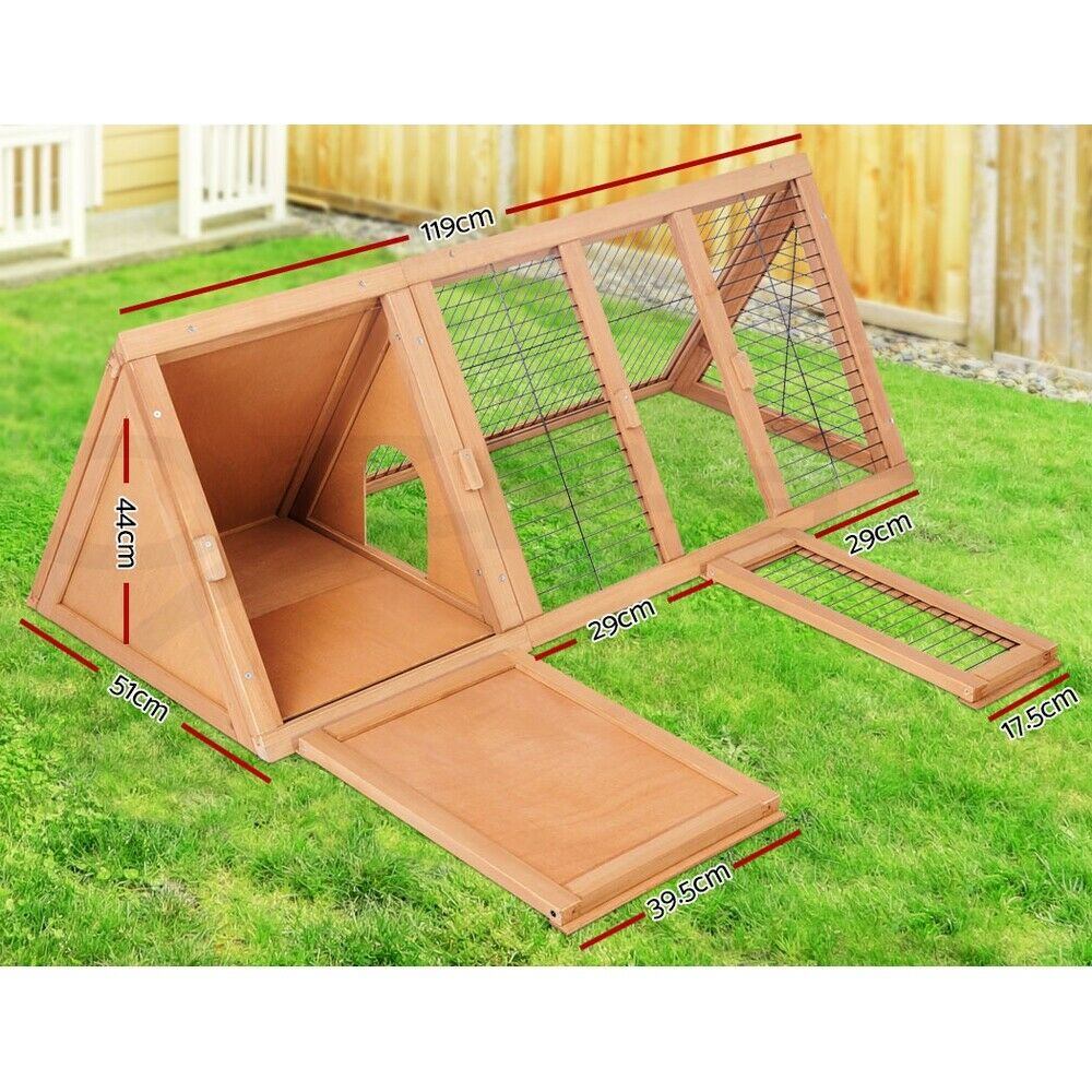 Rabbit Hutch Chicken Coop Run Wooden Cage House Outdoor Large