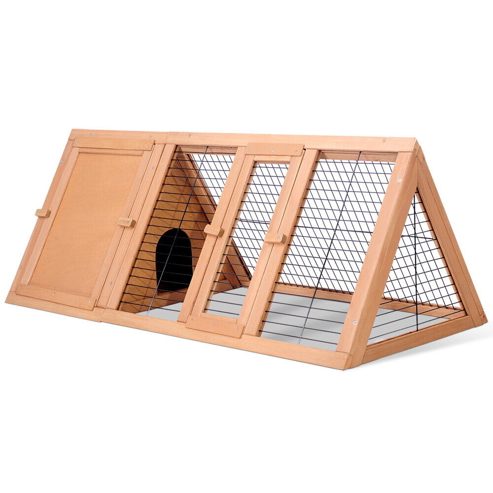 Rabbit Hutch Chicken Coop Run Wooden Cage House Outdoor Large