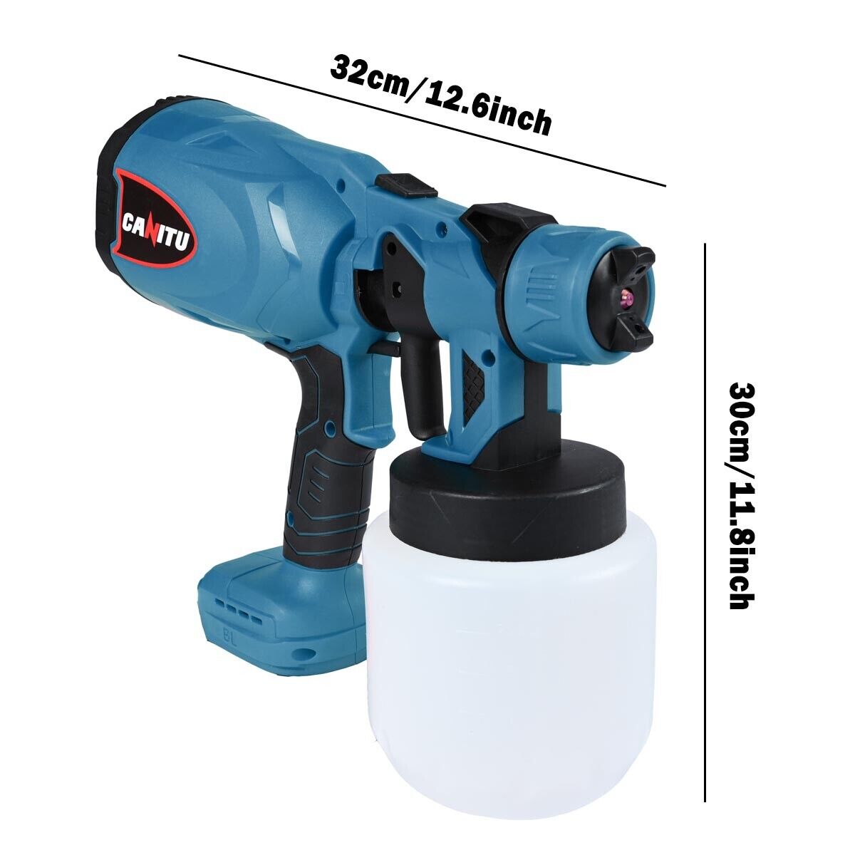 Cordless High Pressure Spray Gun Airless Paint Sprayer For Makita 18V Battery