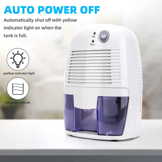 500ML PORTABLE ELECTRIC MINI DEHUMIDIFIER AIR DRYER HOME OFFICE DRYING MOISTURE