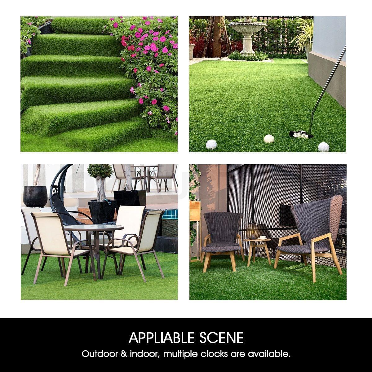 20SQM Artificial Grass Fake Synthetic Turf Plastic Plant Lawn Flooring 12mm