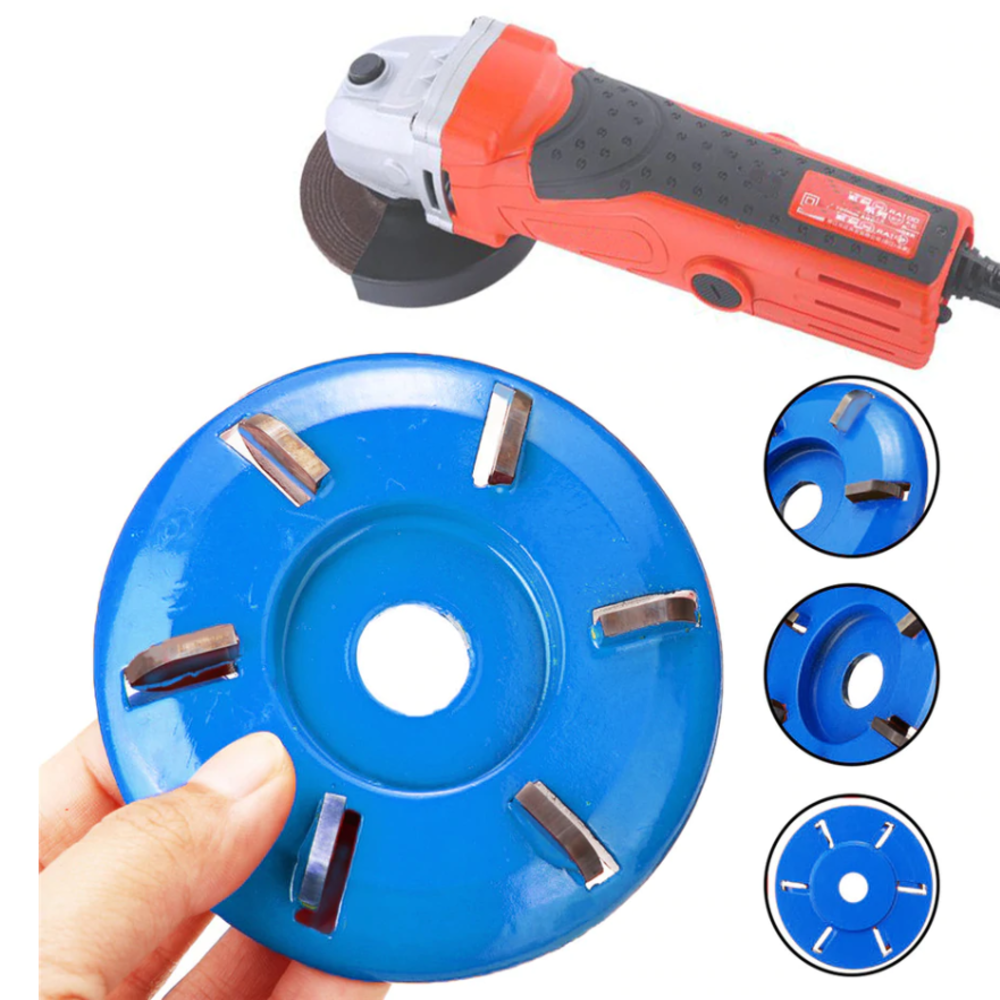 Wood Angle Grinding Wheel Carving Disc 6-Teeth Power Milling Aperture Tools New