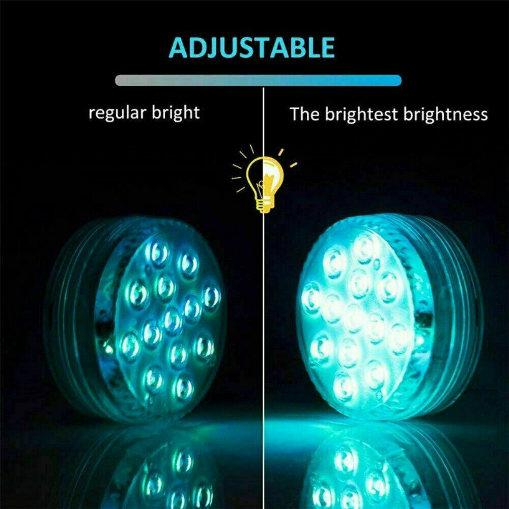 4x Underwater Light Waterproof LED RGB Submersible Aquarium Pool Pond LampRemote